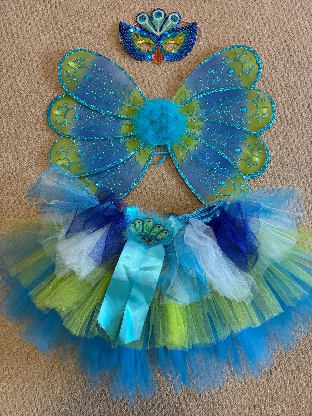 Peacock Tutu Costume Set / Bird Halloween Dress-Up